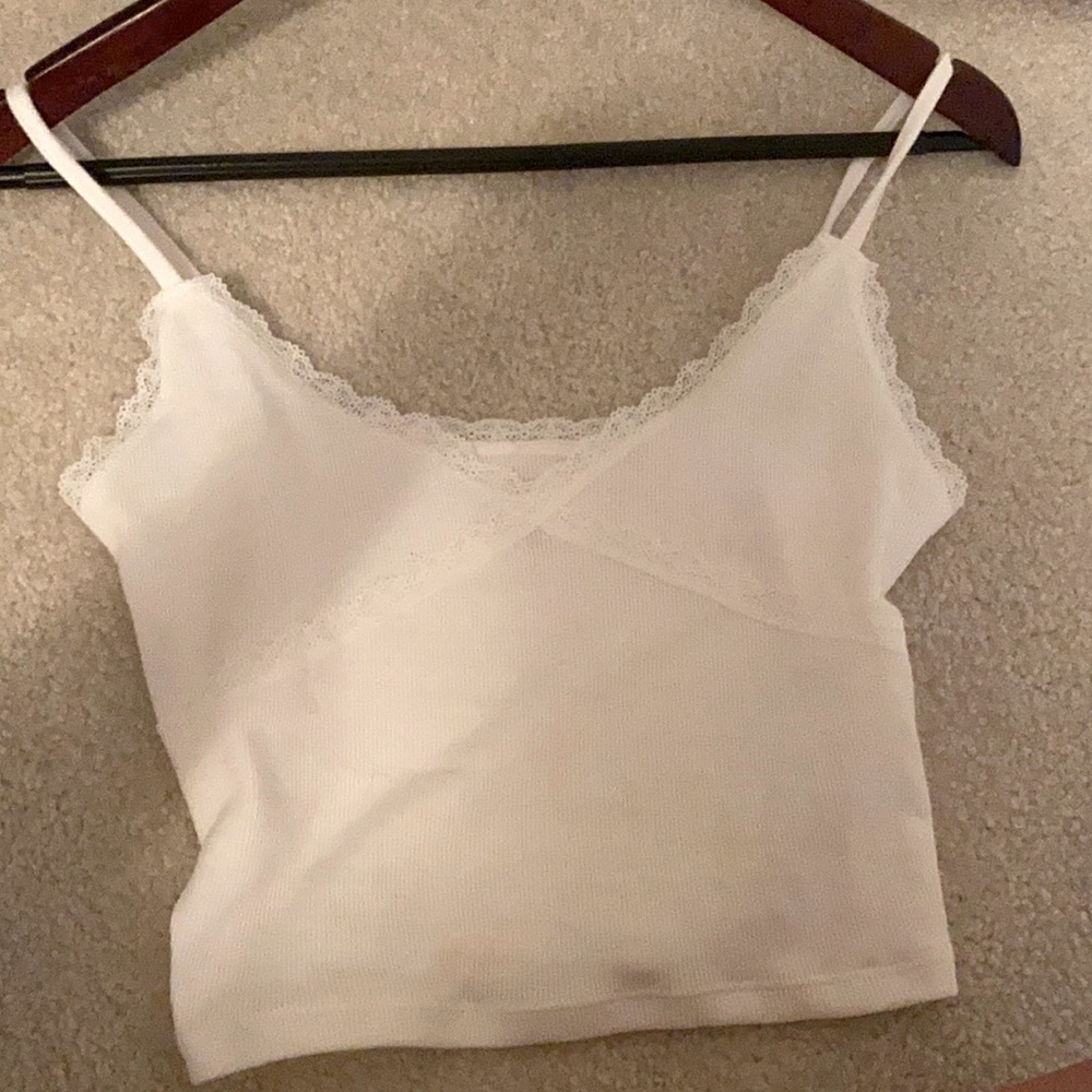 white lace tank